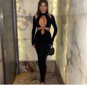 House of CB Black Serfina Cutout Dress